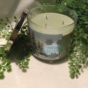 New Bath & Body Works 14.5 oz 3 wick candle Fresh Balsam Christmas gift